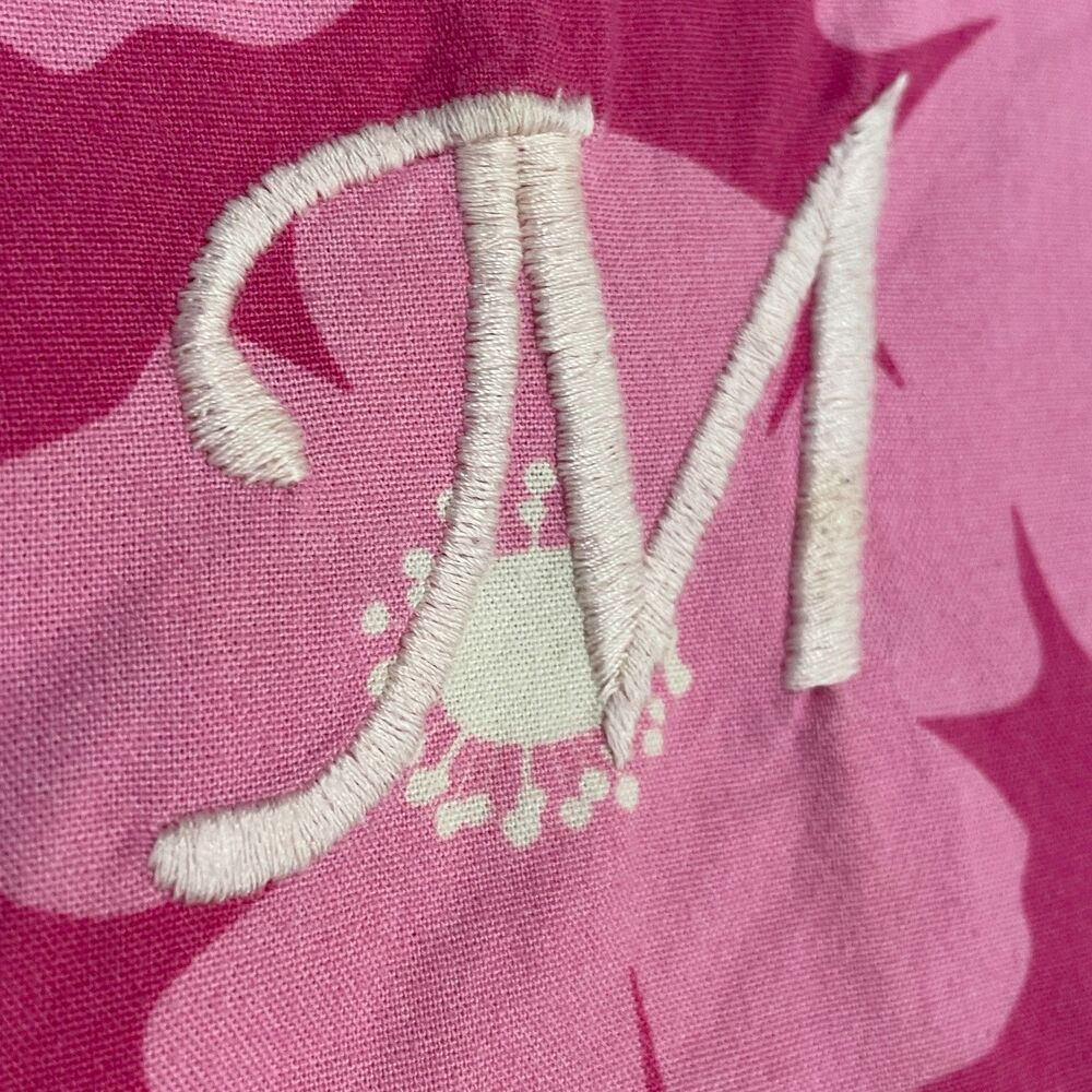 ~ Sundress Girls 4 Monogram M Reversible Floral Pink Paisley - like Lilly P - Picture 5 of 12